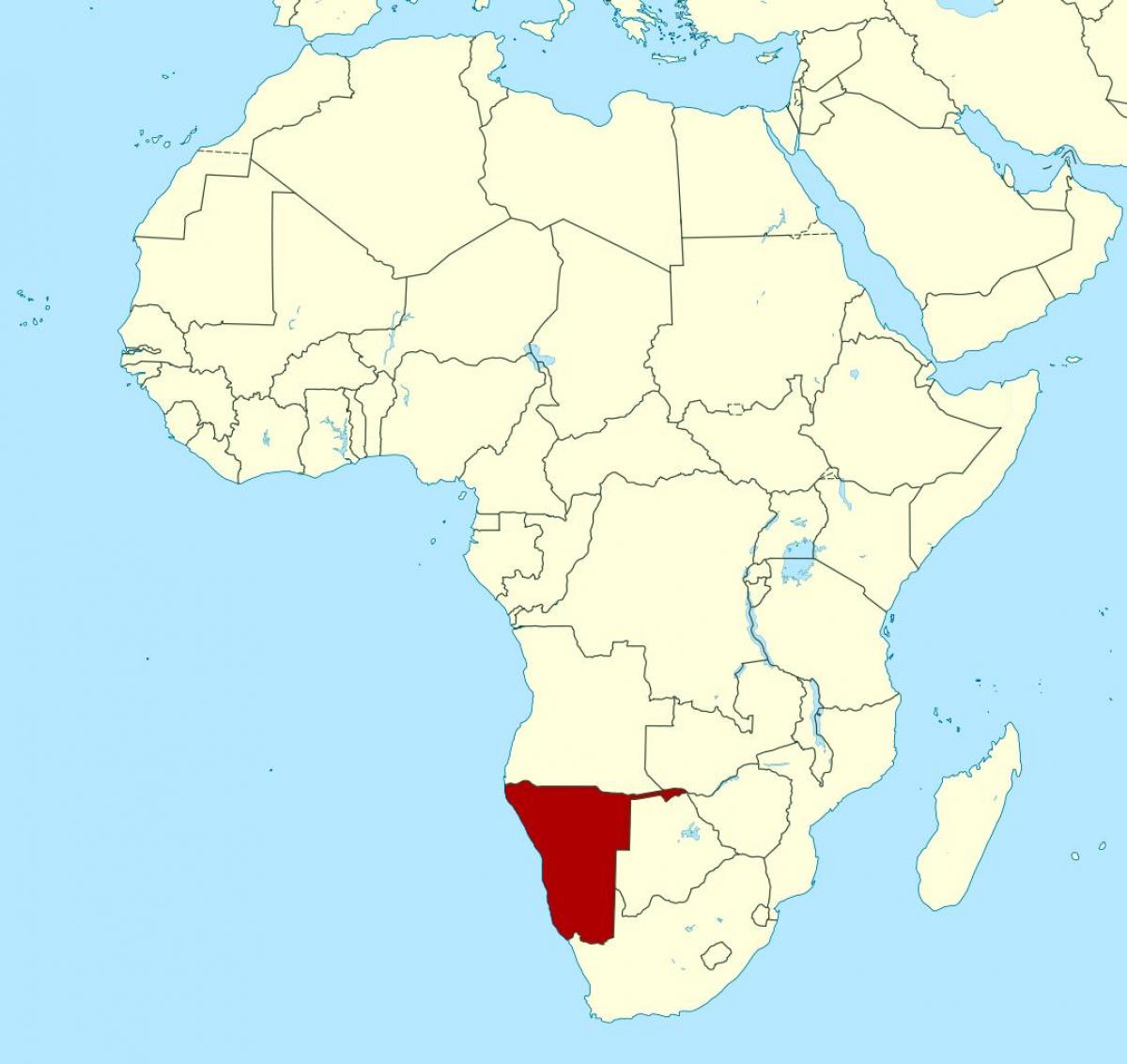 کا نقشہ افریقہ نمیبیا